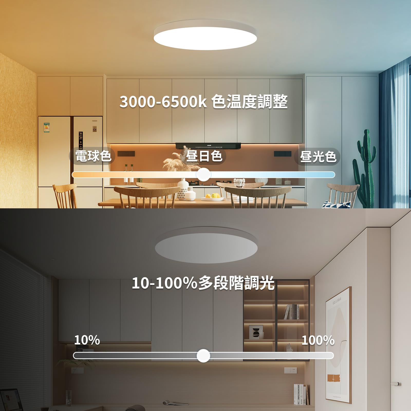 Amazon.co.jp : Antree LEDシーリングライト 6畳 24W 3600lm 間接光